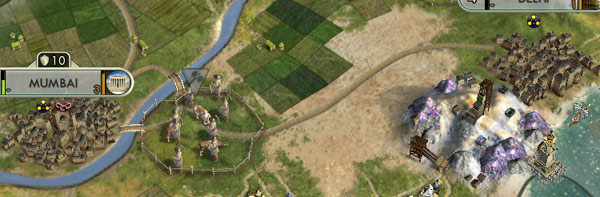 Image of cities connected by road